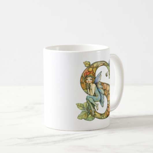 Rainbow Fairy Initiaal 'S' Koffiemok (Voorkant rechts)