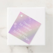 Rainbow Fairy Lights Girl Birthday Party Bedankjes Labels (In situ)