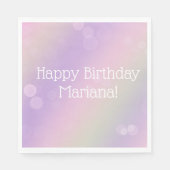 Rainbow Fairy Lights Girl Birthday Party Servet (Voorkant)