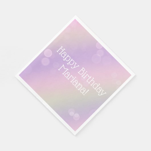 Rainbow Fairy Lights Girl Birthday Party Servet (Hoek)