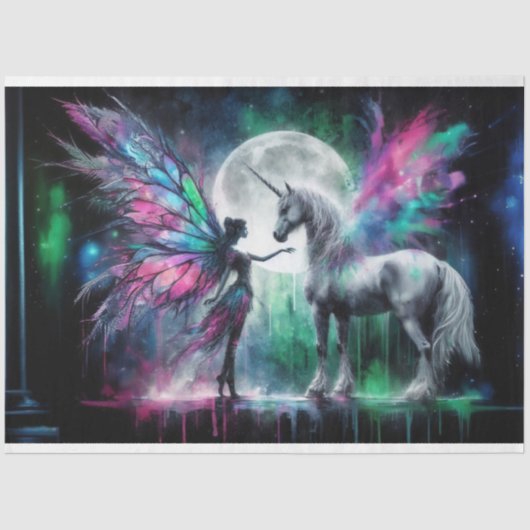 Rainbow Fairy Pegasus Tissue Papier (Voorkant)
