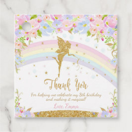 Rainbow Fairy Verjaardagsfeestje Dank u Bedankjes Labels