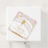 Rainbow Fairy Verjaardagsfeestje Dank u Bedankjes Labels (In situ)