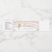 Rainbow Fairy Verjaardagsfeestje Favor Wrapper Waterfles Etiket (Enkel label)
