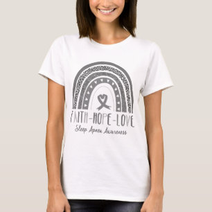 Rainbow Faith Hoop Liefde Slaap Apneu Bewustzijn T-shirt