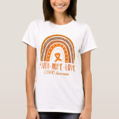 Rainbow Faith Hope Love COPD Awareness T-shirt (Voorkant)