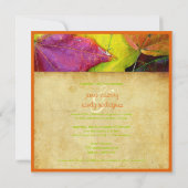 Rainbow Fall Wedding Invitations Kaart (Achterkant)