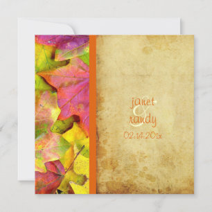 Rainbow Fall Wedding Invitations Kaart
