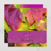 Rainbow Fall Wedding Invitations Kaart (Voorkant / Achterkant)