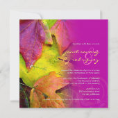 Rainbow Fall Wedding Invitations Kaart (Achterkant)