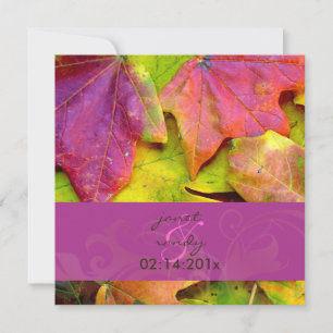 Rainbow Fall Wedding Invitations Kaart
