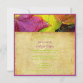 Rainbow Fall Wedding Invitations Kaart (Achterkant)