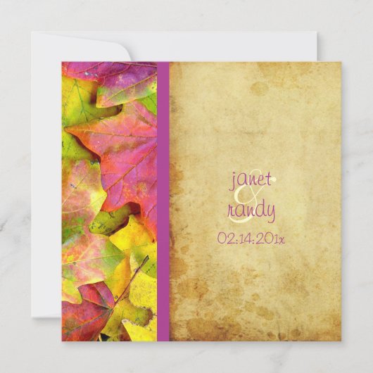Rainbow Fall Wedding Invitations Kaart (Voorkant)