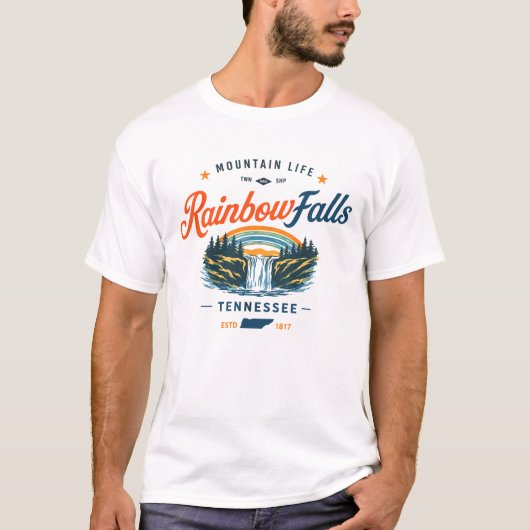 Rainbow Falls Tennessee T-shirt (Voorkant)