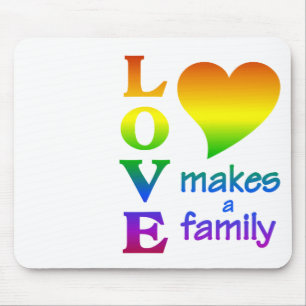 Rainbow Family mousepad, pas aan Muismat