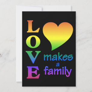 Rainbow Family uitnodiging, aanpassen Kaart