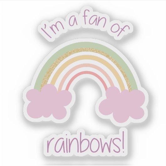 Rainbow Fan Sticker (Voorkant)