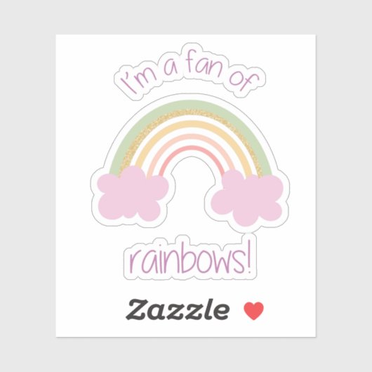 Rainbow Fan Sticker (Vel)