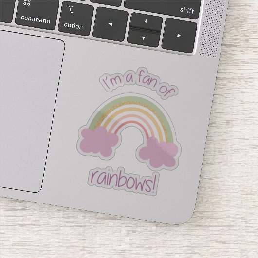 Rainbow Fan Sticker (Detail)