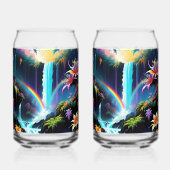 Rainbow Fantasy Forest Drinkware Set Blikvorm Glas (Achterkant)