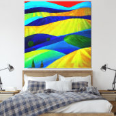 Rainbow Fantasy Hills Landschap Canvas Afdruk (Insitu (Slaapkamer))