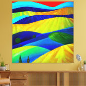 Rainbow Fantasy Hills Landschap Canvas Afdruk (Insitu (Woonkamer))