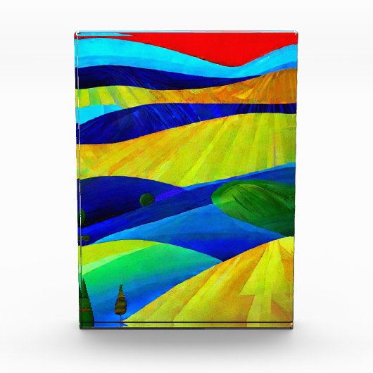 Rainbow Fantasy Hills Landschap Fotoblokken (Voorkant)