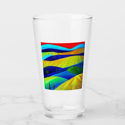 Rainbow Fantasy Hills Landschap Glas (Voorkant)
