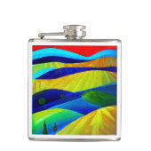 Rainbow Fantasy Hills Landschap Heupfles (Voorkant)