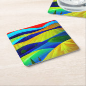 Rainbow Fantasy Hills Landschap Kartonnen Onderzetters (Schuin)