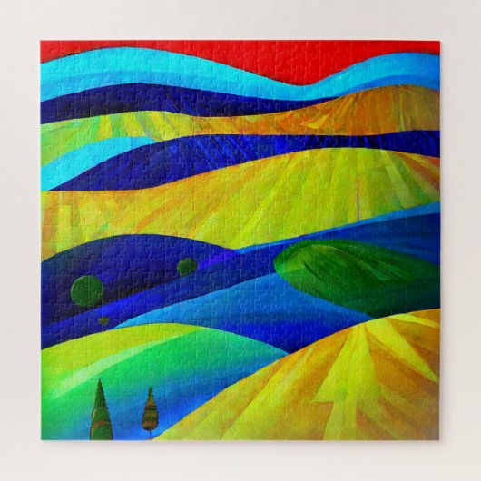 Rainbow Fantasy Hills Landschap Legpuzzel (Verticaal)