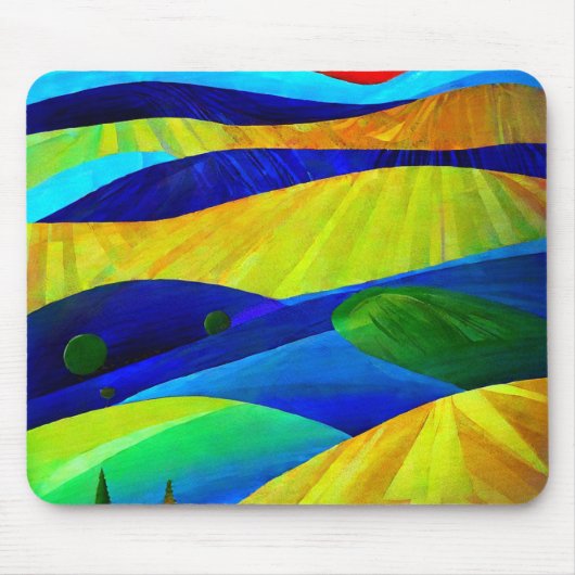 Rainbow Fantasy Hills Landschap Muismat (Voorkant)