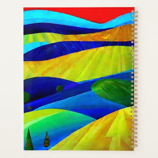 Rainbow Fantasy Hills Landschap Planner (Achterkant)