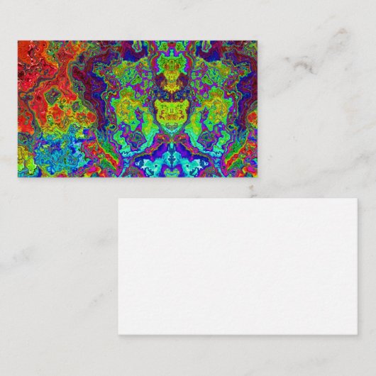 Rainbow Fantasy Marble Stone Colorful Visitekaartje (Voorkant / Achterkant)