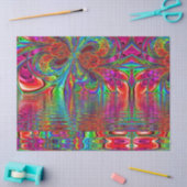 Rainbow Fantasy Mosaic Landscape Glas in lood Tissuepapier (Craft)
