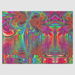 Rainbow Fantasy Mosaic Landscape Glas in lood Tissuepapier
