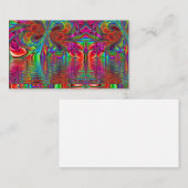 Rainbow Fantasy Mosaic Landscape Glas in lood Visitekaartje (Voorkant / Achterkant)