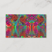 Rainbow Fantasy Mosaic Landscape Glas in lood Visitekaartje (Voorkant)