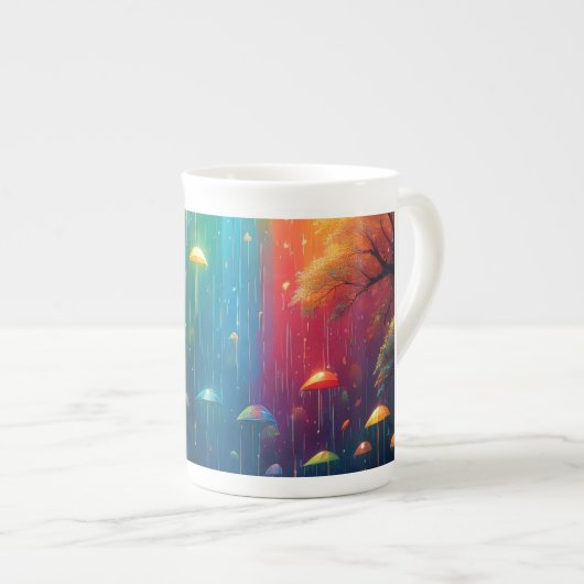 Rainbow Fantasy Porselein Kop (Voorkant rechts)