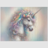 Rainbow Fantasy Unicorn Portrait Craft Decoupage  Tissuepapier (Voorkant)