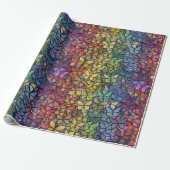Rainbow Fantasy Vlinders Cadeaupapier (Uitgerold)