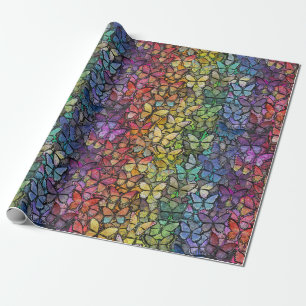 Rainbow Fantasy Vlinders Cadeaupapier