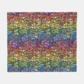 Rainbow Fantasy Vlinders Fleece Deken (Voorkant (Horizontaal))