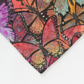 Rainbow Fantasy Vlinders Fleece Deken (Hoek)