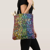 Rainbow Fantasy Vlinders Tote Bag (Dichtbij)