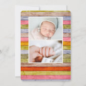 Rainbow Farmhouse Woodgrain Aankondiging (Achterkant)