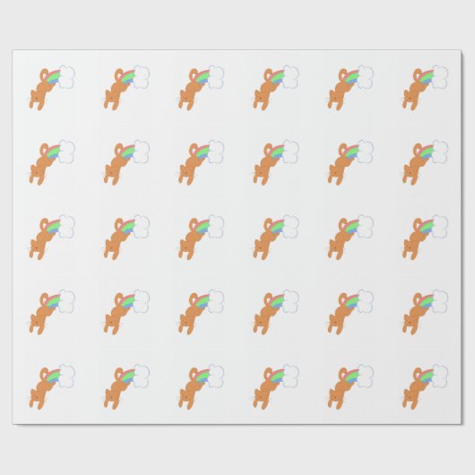 Rainbow Fart Cat Cadeaupapier (Vlak)