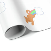 Rainbow Fart Cat Cadeaupapier (Rol Hoek)