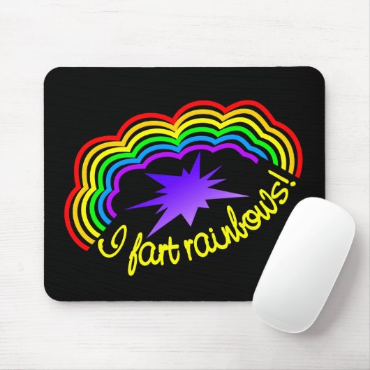 Rainbow Farts mousepad Muismat (Met muis)
