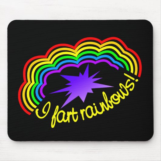 Rainbow Farts mousepad Muismat (Voorkant)